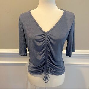 Blue Ruched Blue Top size L